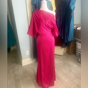 Elegant Pink Off-Shoulder Dress